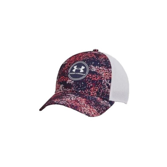 NWT‎ MENS UNDER ARMOUR ISO-CHILL DRIVER MESH GOLF CAP  MIDNIGHT NAVY WHITE L/XL - Picture 1 of 4